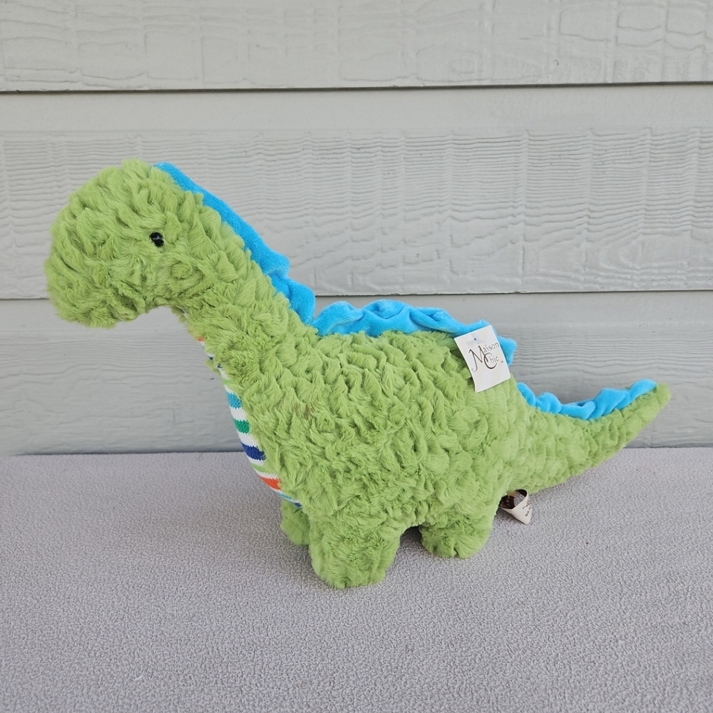 Maison Chic Danny the Green Plush Dinosaur Brachiosaurus #73715 Toy Stuffed 11"